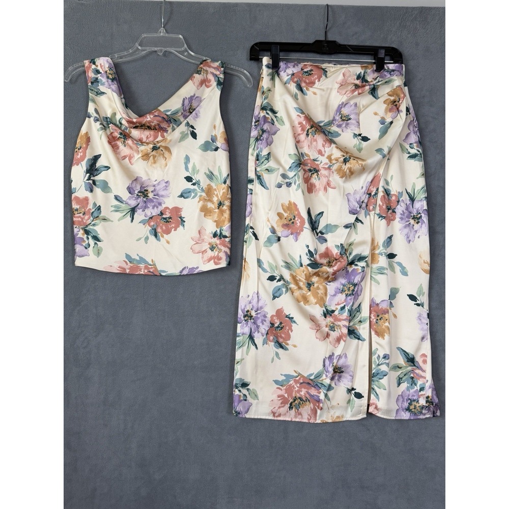 Abercrombie & Fitch Two Piece Skirt Set Floral Beach Vacation Size Small NWOT